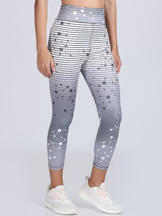 Women Dry Fit Printed High Waist Yoga Tights