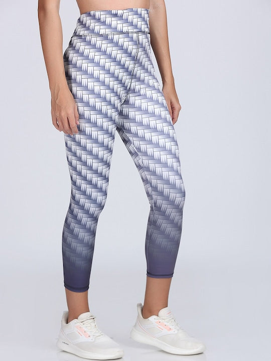 Women Geometric Printed Cropped Training Tights