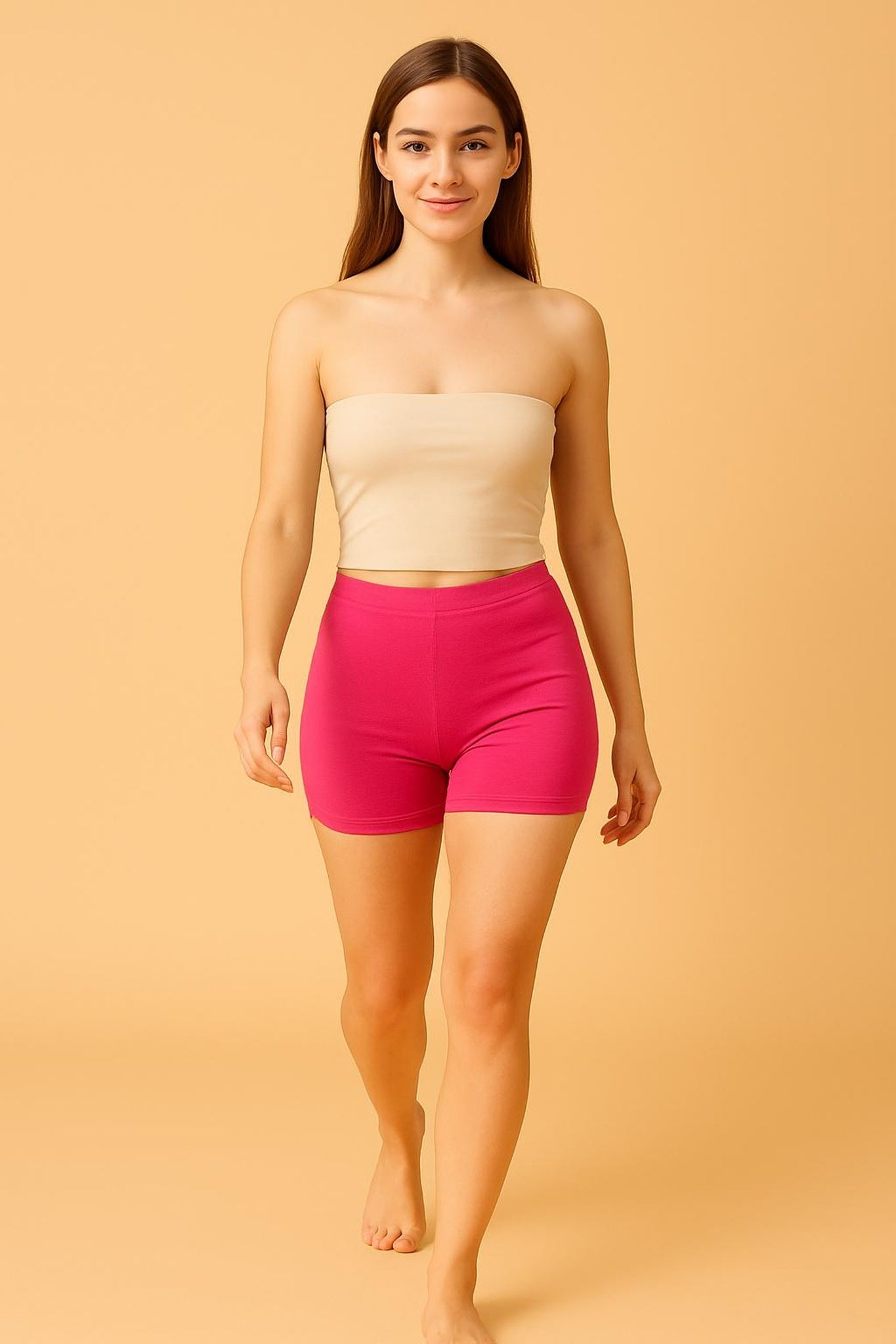 Women Solid Boyshorts Mid-Rise Stretch Fit