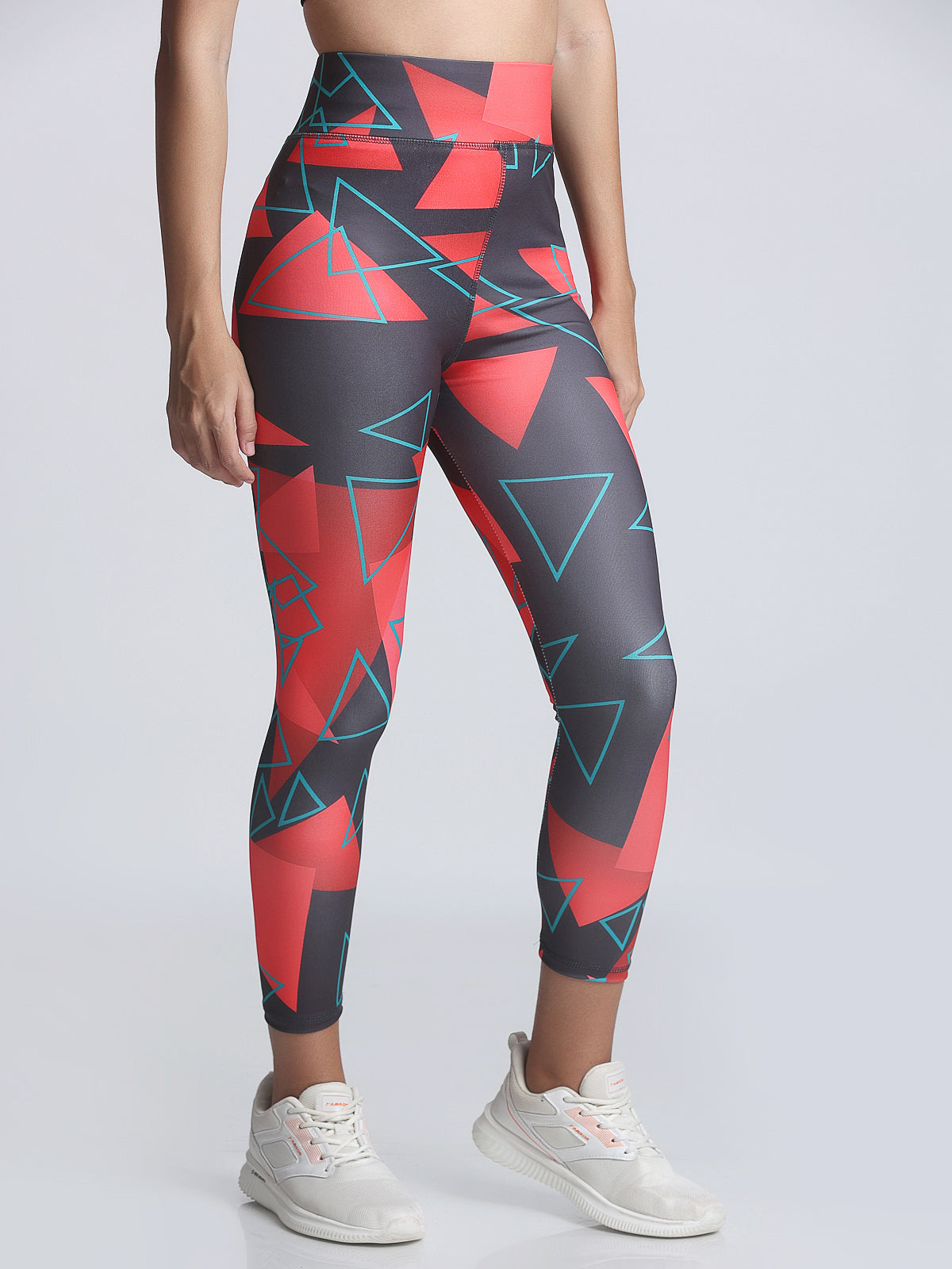 WOMEN PRINTED ANKLE-LENGTH DRY FIT YOGA TIGHTS