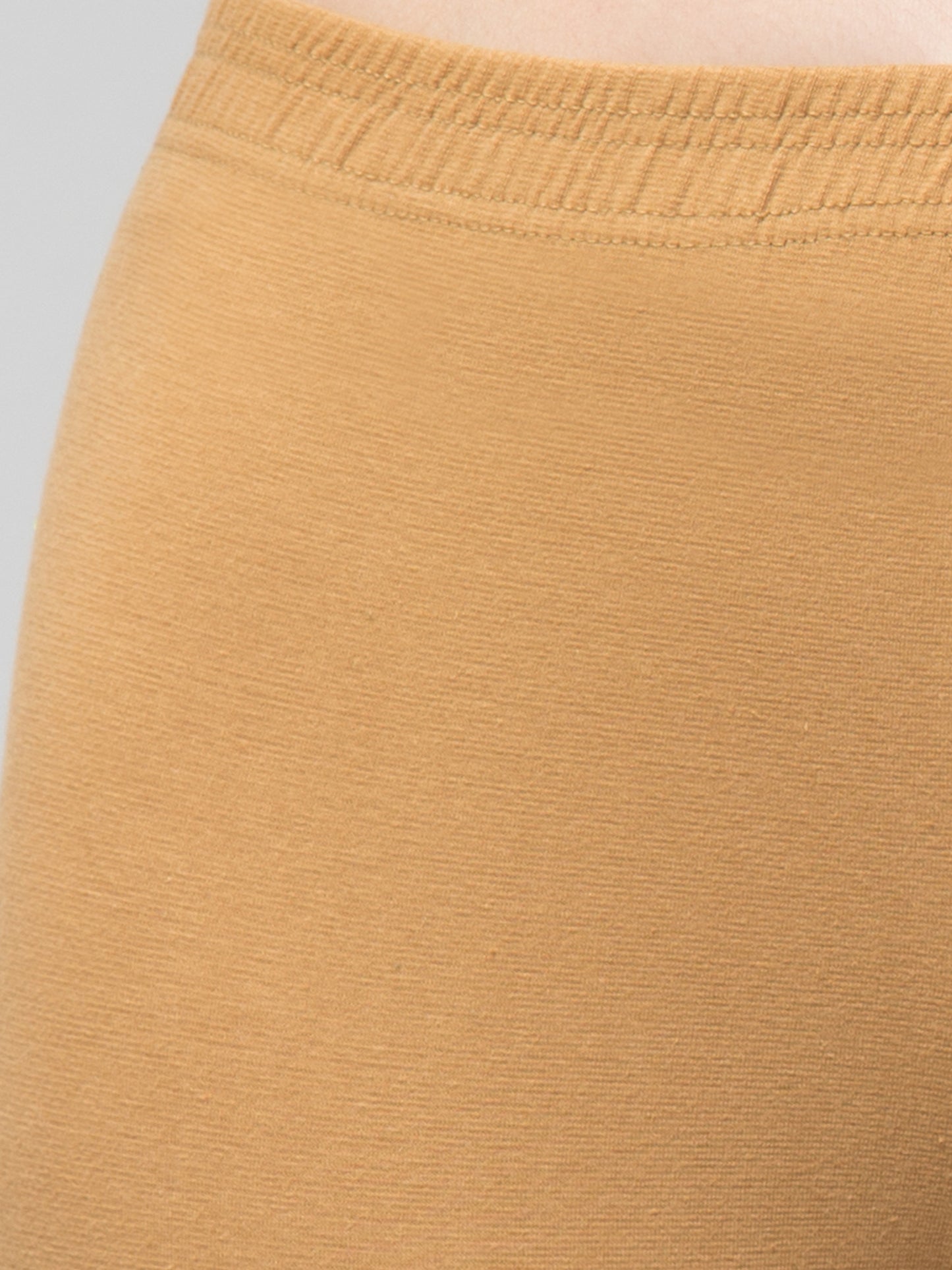 WOMEN SOLID CHIKU MID RISE SKINNY FIT CAPRIS