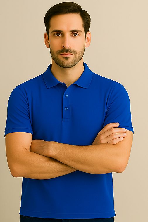 Men’s Solid Polo T-Shirt Royal Blue
