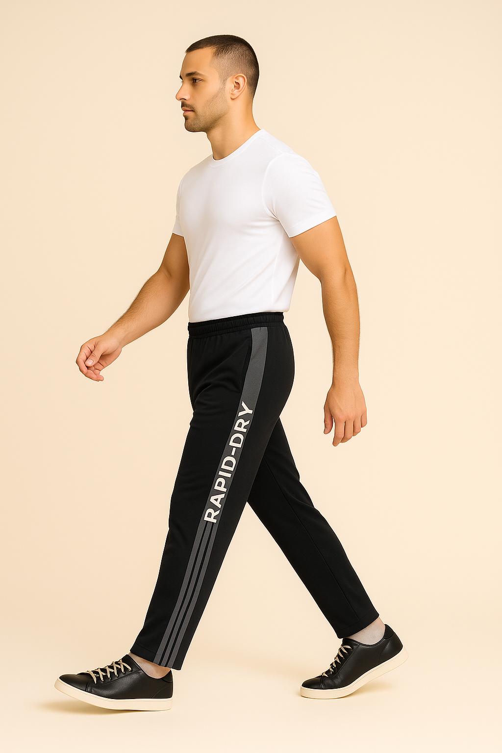 Men’s Rapid-Dry NS Terry Track Pants with 2 Zipper Pockets
