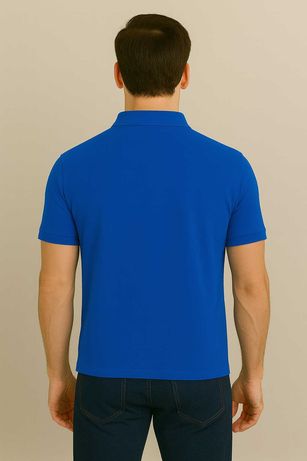 Men’s Solid Polo T-Shirt Royal Blue