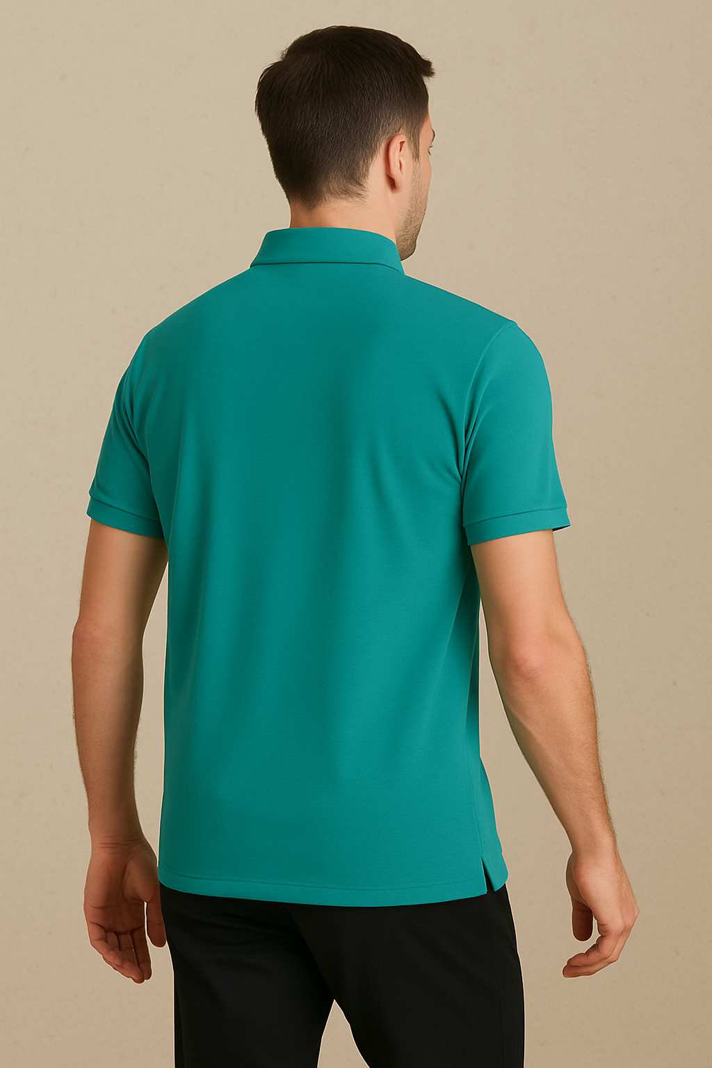 Men’s Solid Polo T-Shirt ( Matty) – Teal Green