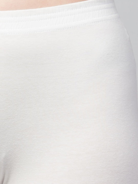 Women Solid White Shorts Briefs