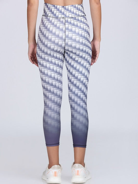 Women Geometric Printed Cropped Training Tights