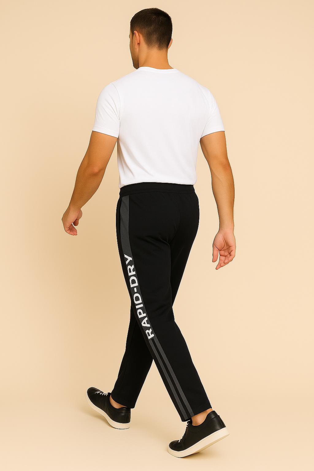 Men’s Rapid-Dry NS Terry Track Pants with 2 Zipper Pockets