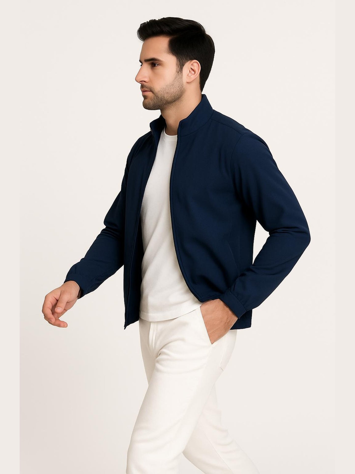Men’s Track Jacket – NS Lycra (Nylon-Spandex) | 3 Pockets (2 Outside + 1 Inside