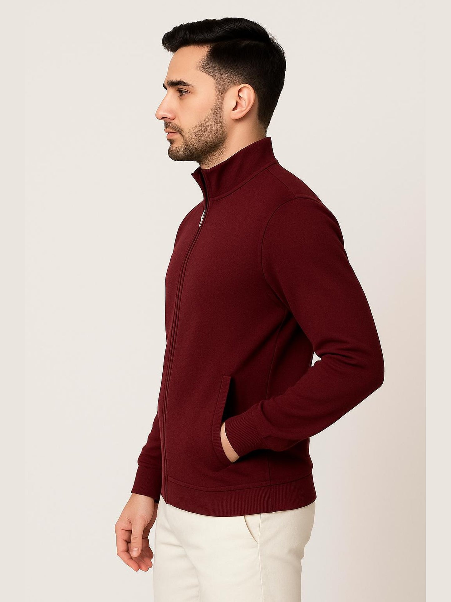 Men’s Track Jacket – NS Lycra (Nylon-Spandex) | 3 Pockets (2 Outside + 1 Inside