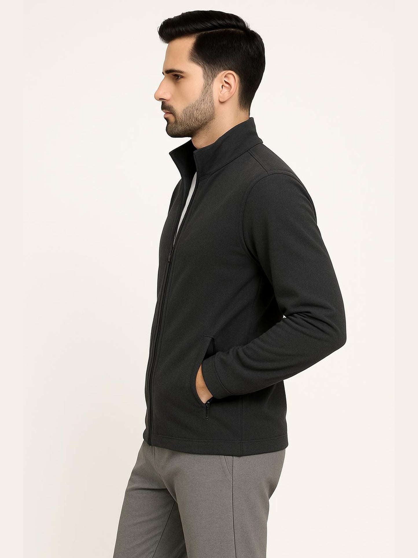 Men’s Track Jacket – NS Lycra (Nylon-Spandex) | 3 Pockets (2 Outside + 1 Inside