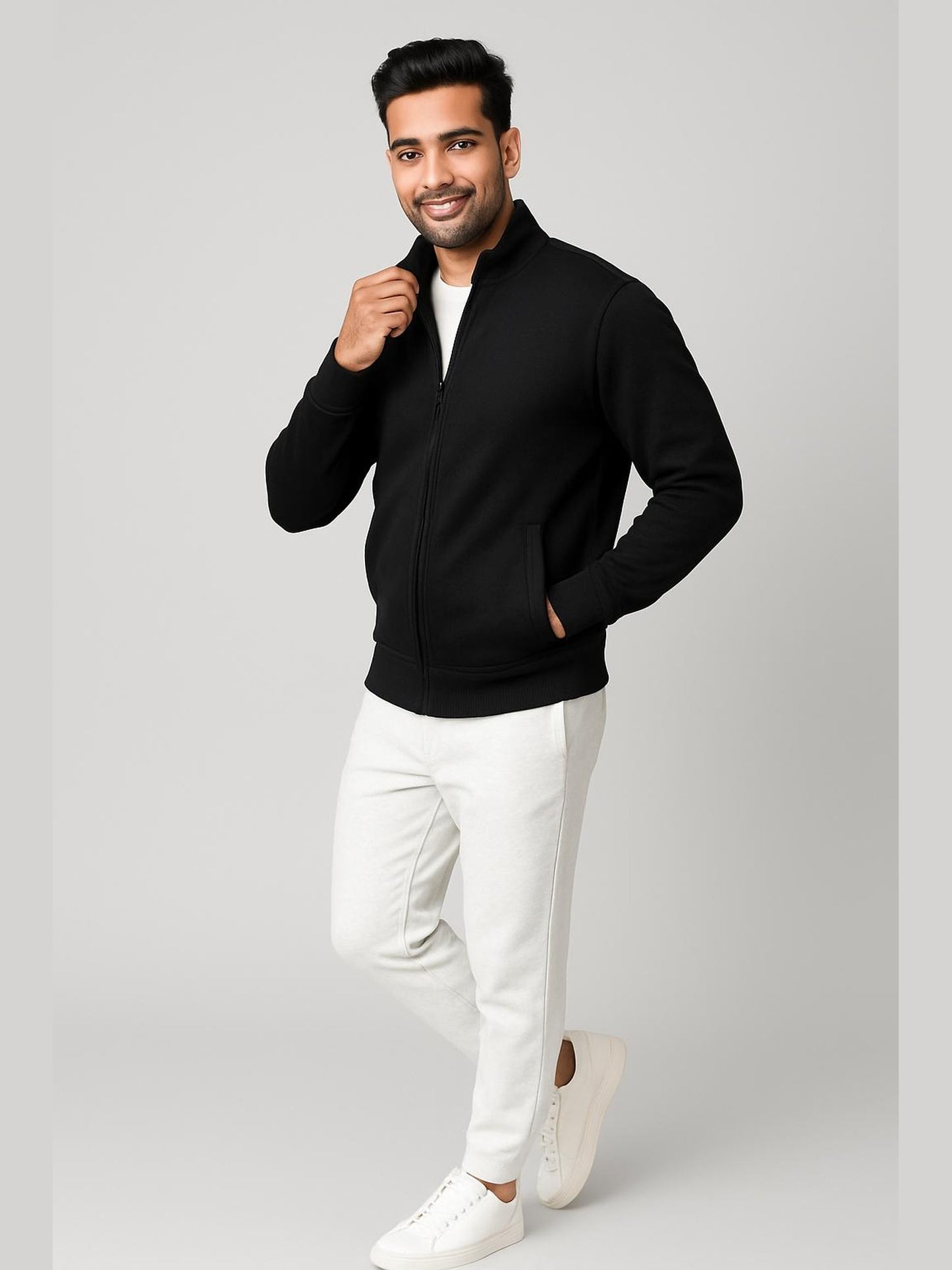 Men’s Track Jacket – NS Lycra (Nylon-Spandex) | 3 Pockets (2 Outside + 1 Inside