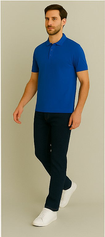 Men’s Solid Polo T-Shirt Royal Blue