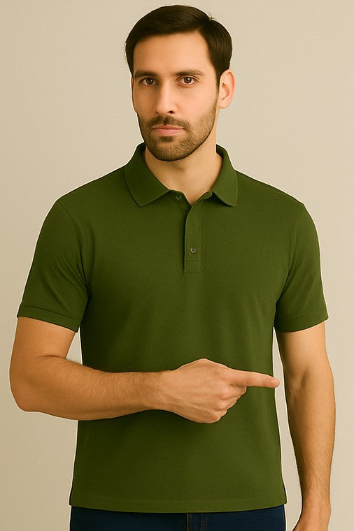 Men’s Solid Polo T-Shirt