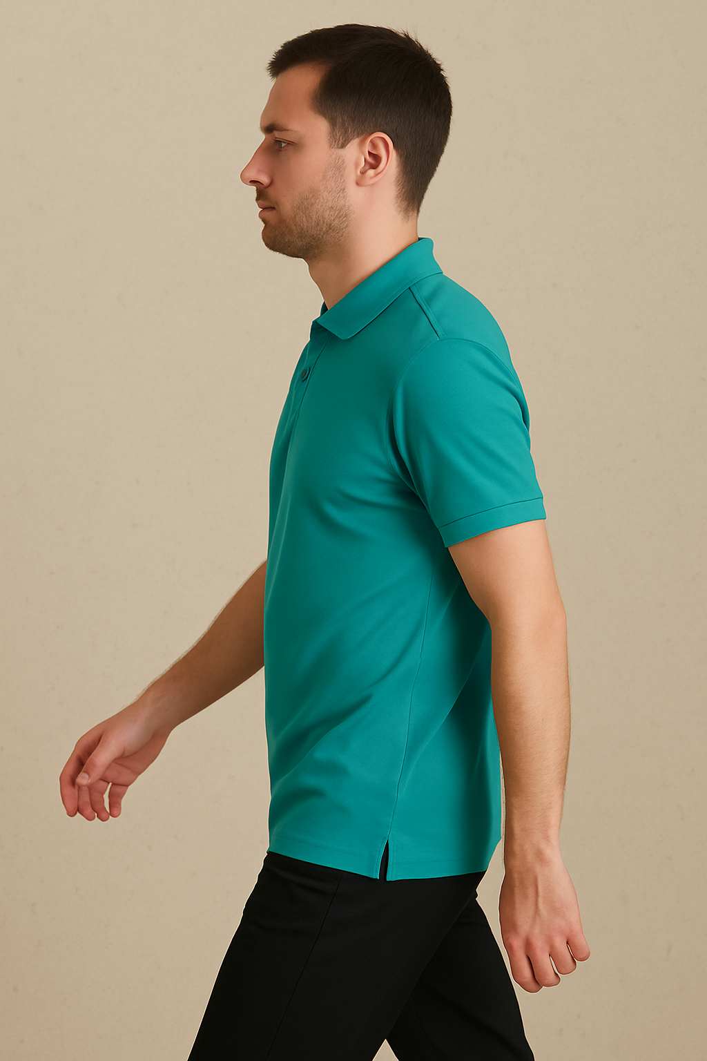 Men’s Solid Polo T-Shirt ( Matty) – Teal Green