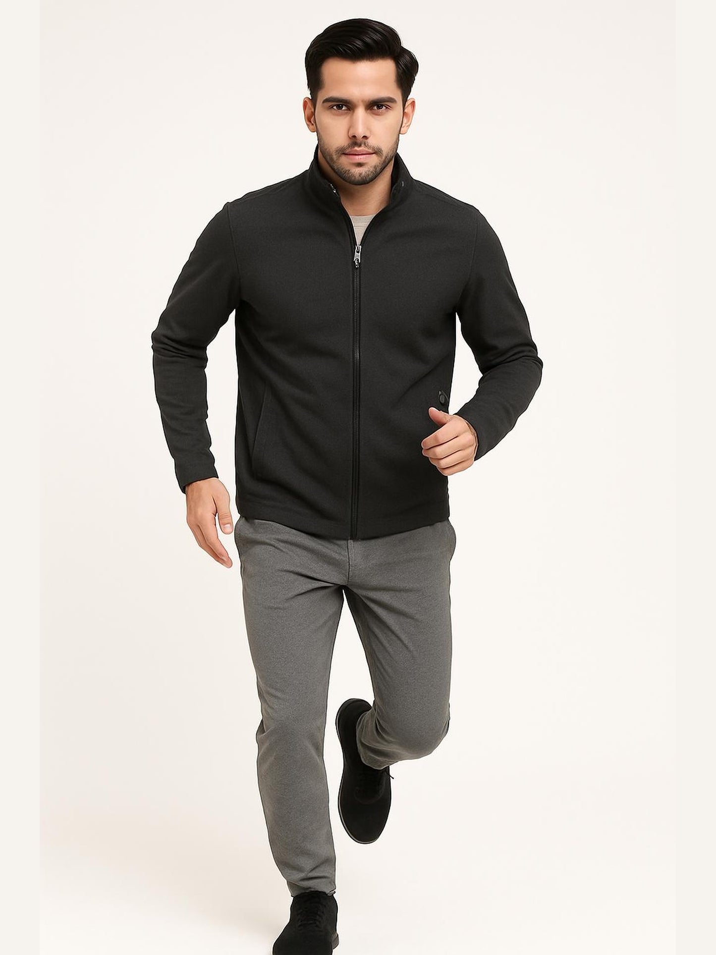 Men’s Track Jacket – NS Lycra (Nylon-Spandex) | 3 Pockets (2 Outside + 1 Inside
