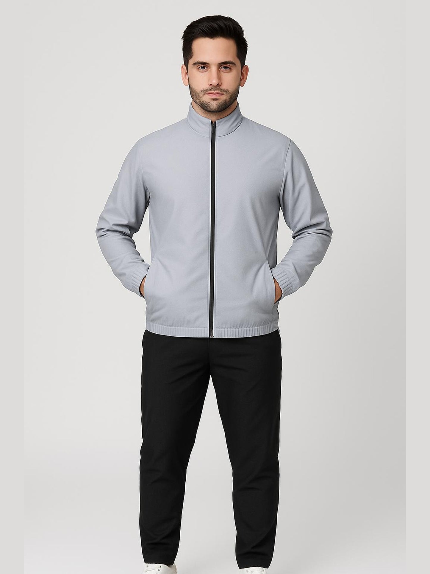 Men’s Track Jacket – NS Lycra (Nylon-Spandex) | 3 Pockets (2 Outside + 1 Inside
