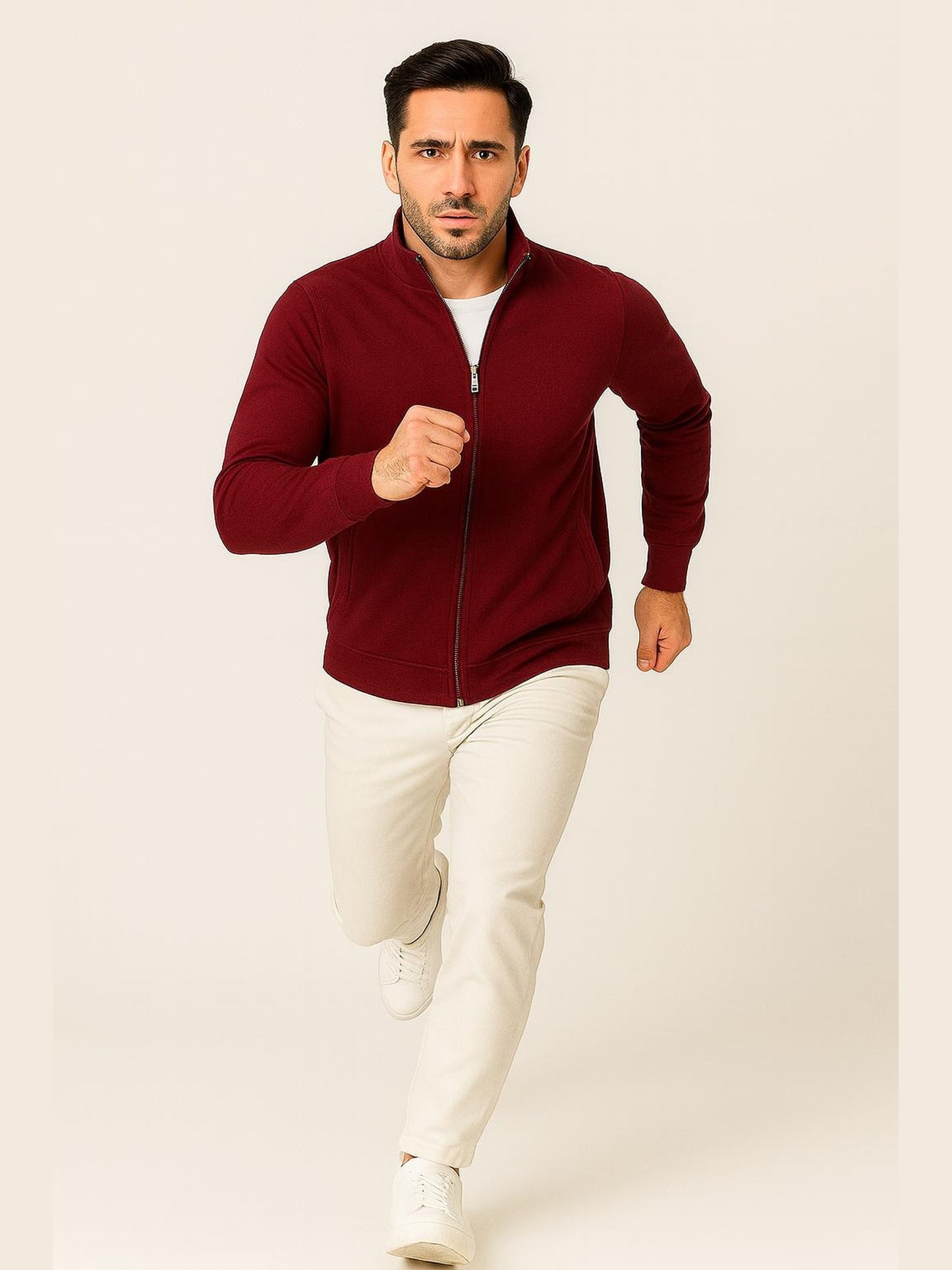Men’s Track Jacket – NS Lycra (Nylon-Spandex) | 3 Pockets (2 Outside + 1 Inside