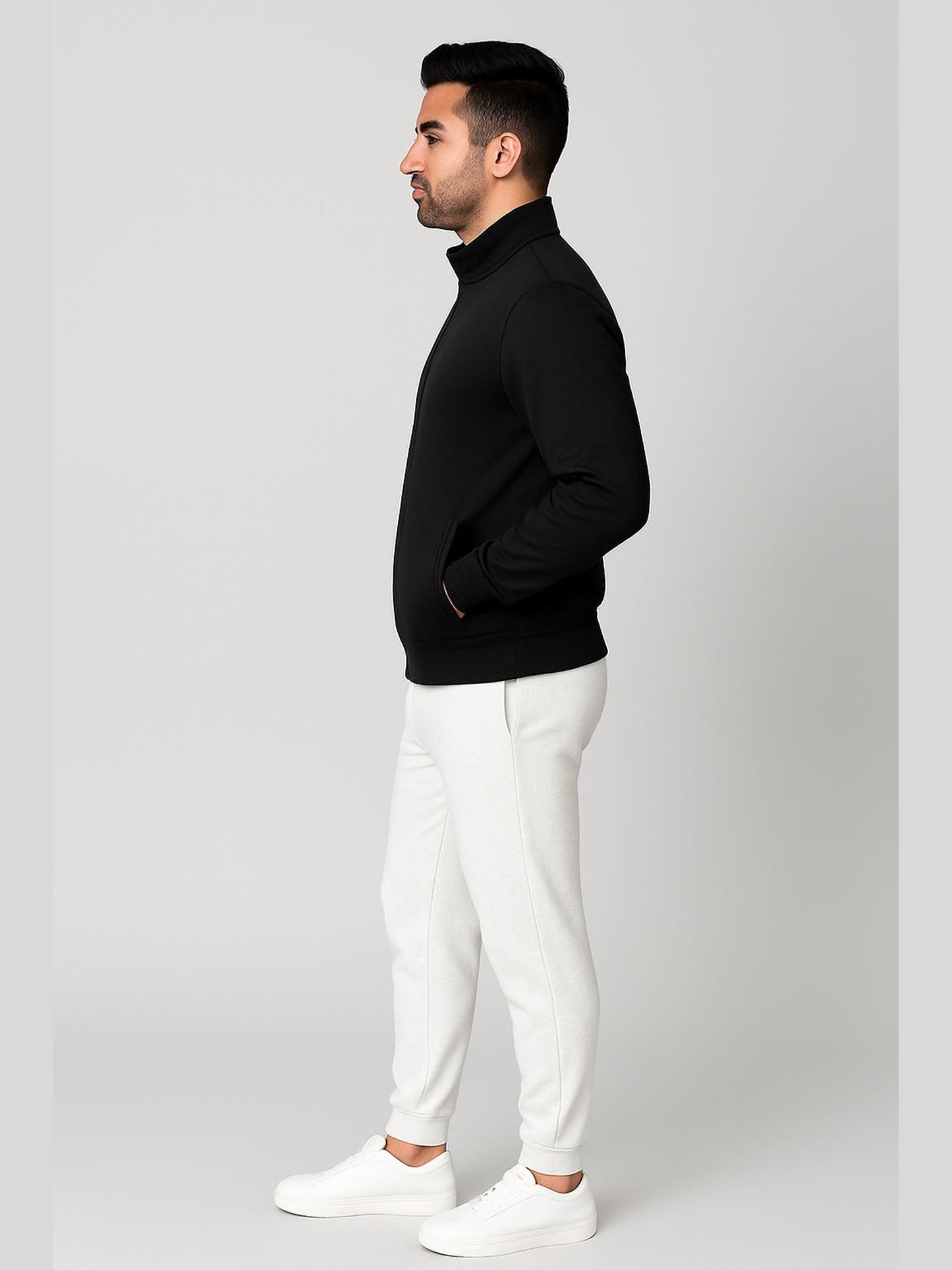 Men’s Track Jacket – NS Lycra (Nylon-Spandex) | 3 Pockets (2 Outside + 1 Inside