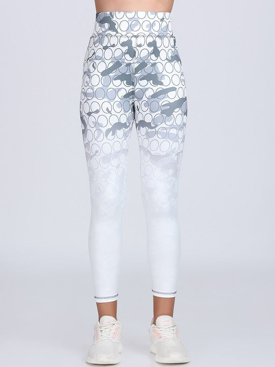Women Printed High Waist DRI-FIT Ankle Length Tights
