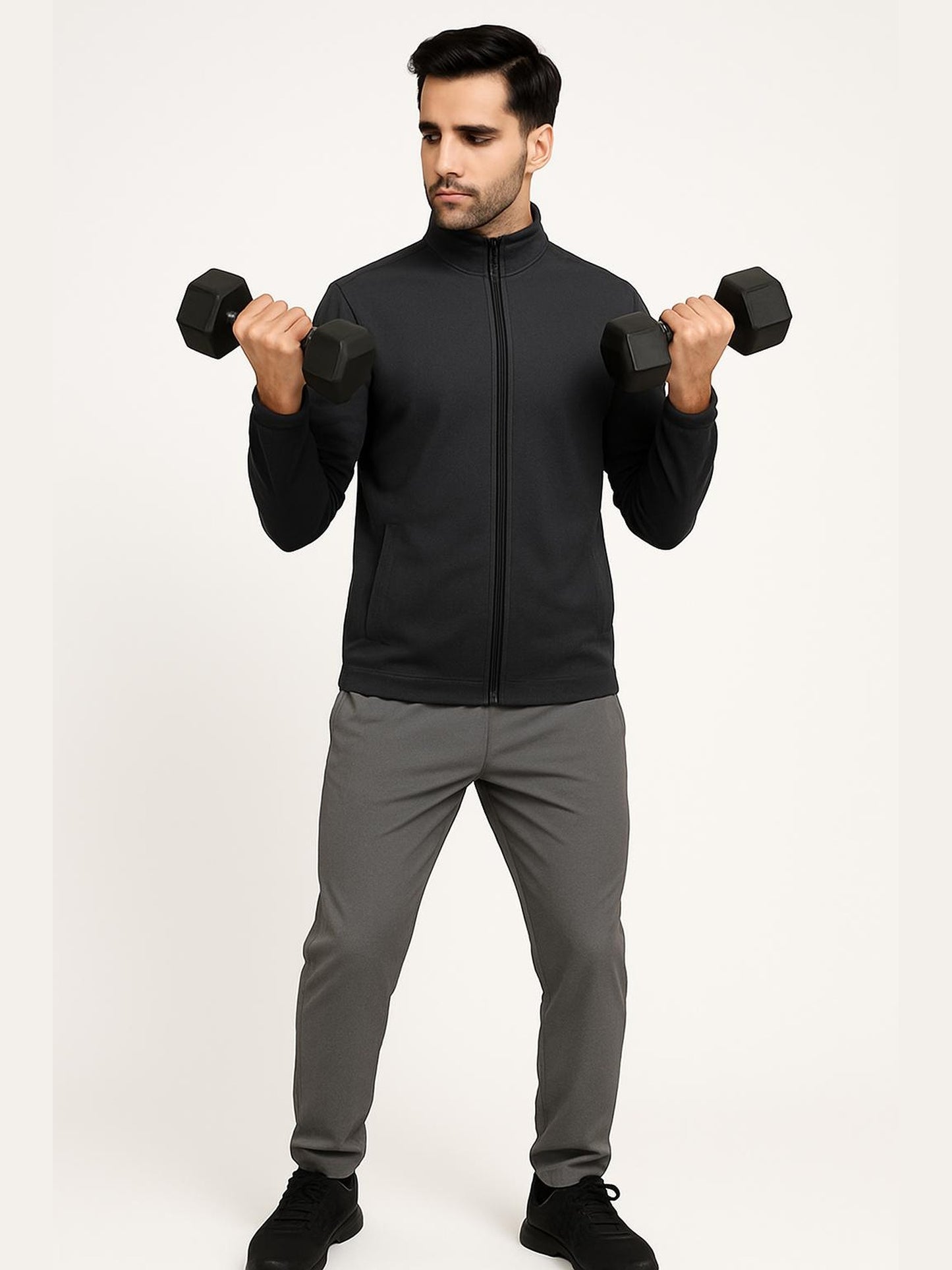 Men’s Track Jacket – NS Lycra (Nylon-Spandex) | 3 Pockets (2 Outside + 1 Inside