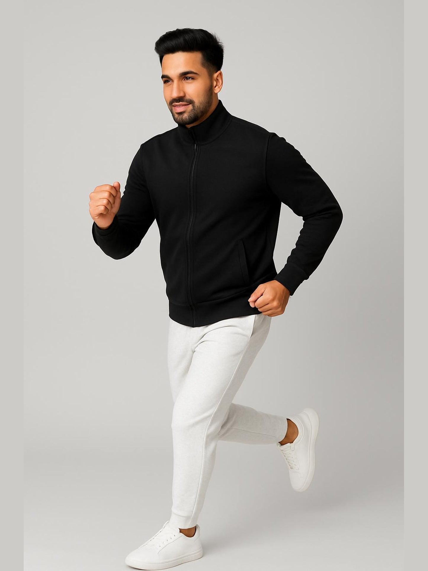 Men’s Track Jacket – NS Lycra (Nylon-Spandex) | 3 Pockets (2 Outside + 1 Inside