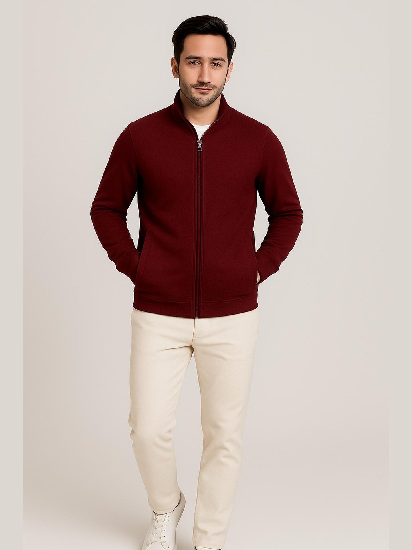 Men’s Track Jacket – NS Lycra (Nylon-Spandex) | 3 Pockets (2 Outside + 1 Inside