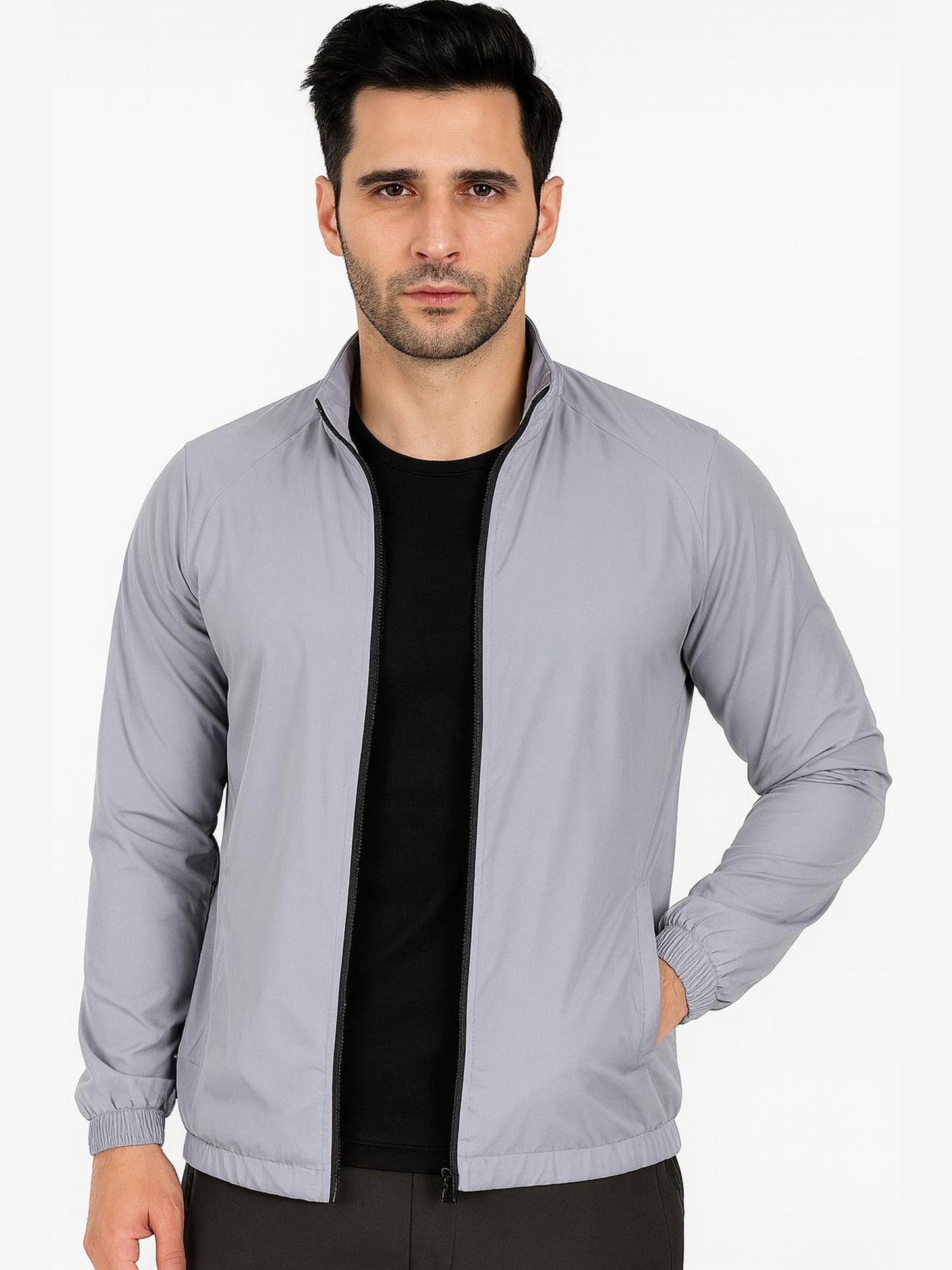 Men’s Track Jacket – NS Lycra (Nylon-Spandex) | 3 Pockets (2 Outside + 1 Inside