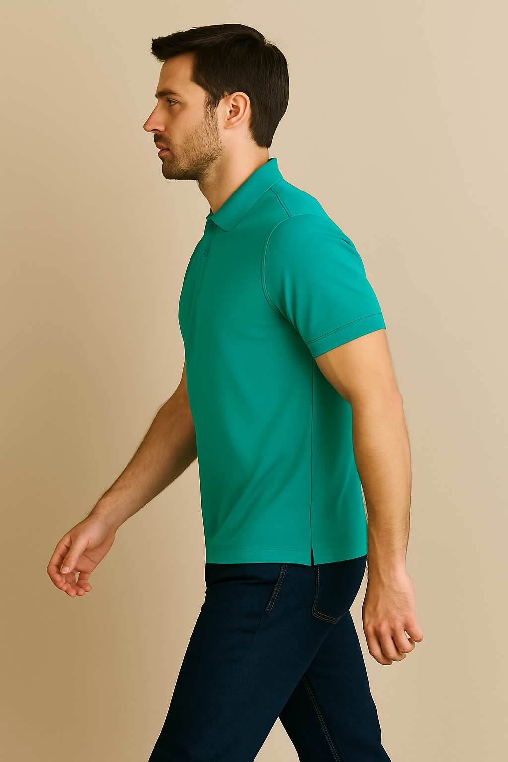 Men’s Solid Polo T-Shirt – Everyday Comfort