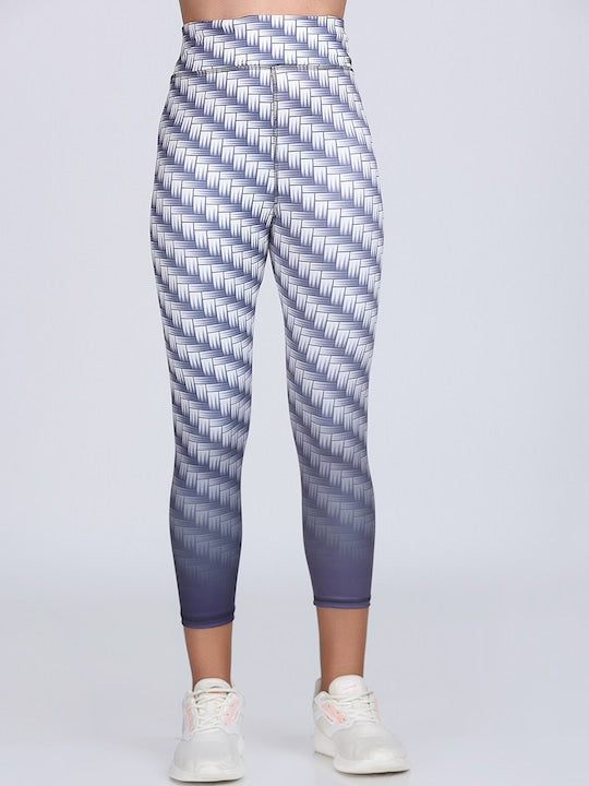Women Geometric Printed Cropped Training Tights