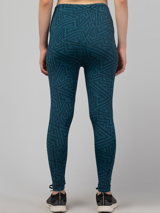 Women Pack of 2 Printed Dry Fit Ankle Length Gym Tights