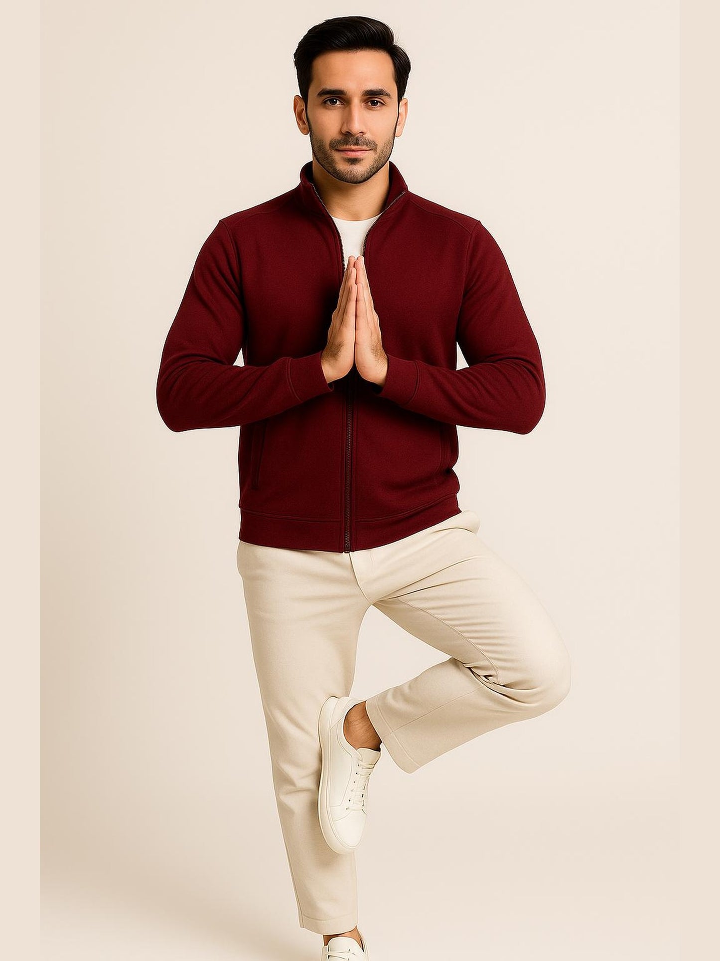 Men’s Track Jacket – NS Lycra (Nylon-Spandex) | 3 Pockets (2 Outside + 1 Inside