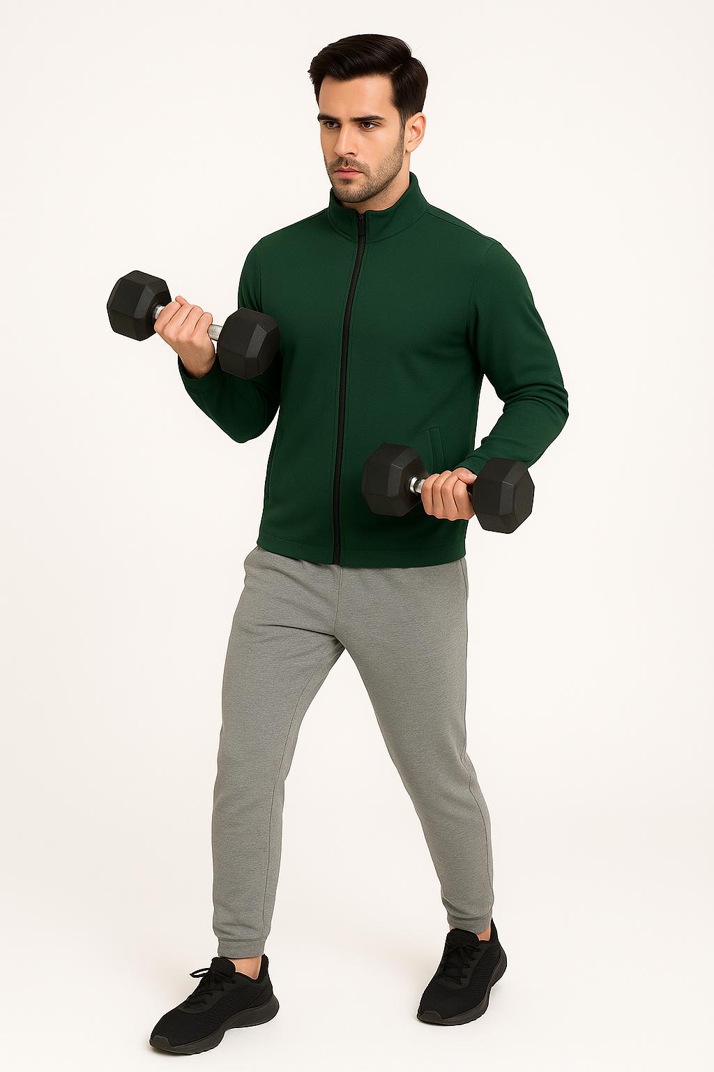 Men’s Track Jacket – NS Lycra (Nylon-Spandex) | 3 Pockets (2 Outside + 1 Inside