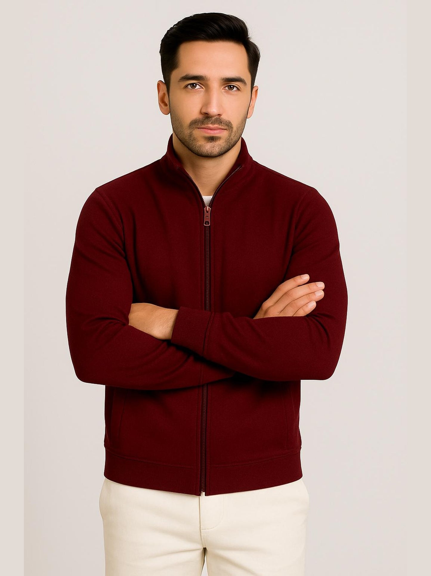 Men’s Track Jacket – NS Lycra (Nylon-Spandex) | 3 Pockets (2 Outside + 1 Inside