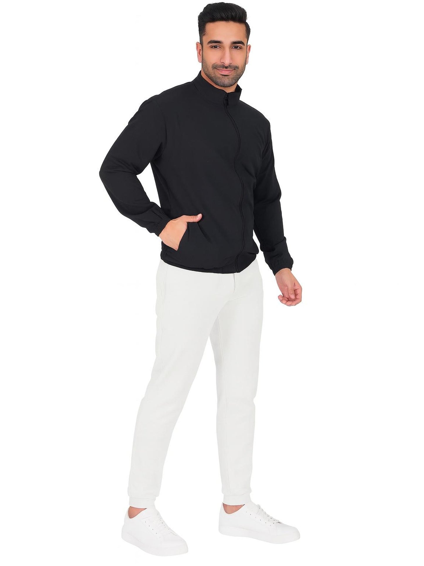 Men’s Track Jacket – NS Lycra (Nylon-Spandex) | 3 Pockets (2 Outside + 1 Inside