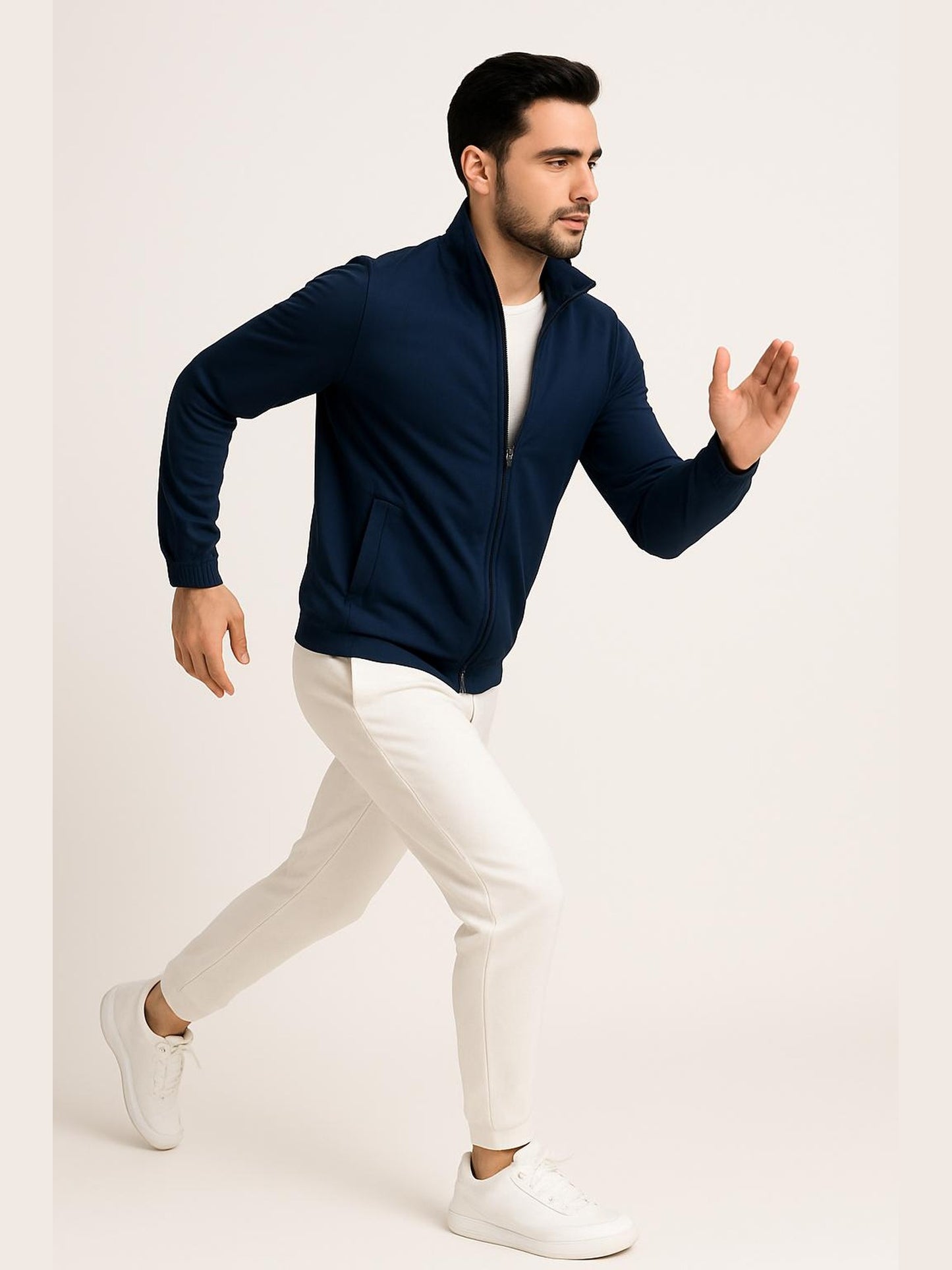 Men’s Track Jacket – NS Lycra (Nylon-Spandex) | 3 Pockets (2 Outside + 1 Inside