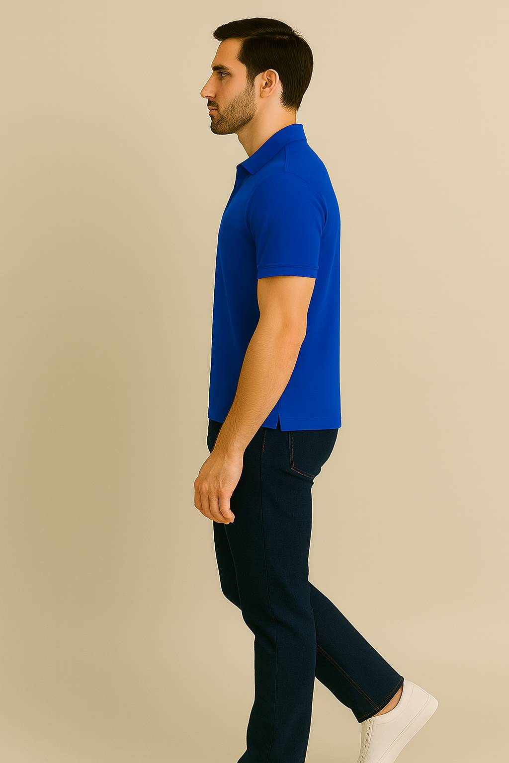 Men’s Solid Polo T-Shirt Royal Blue