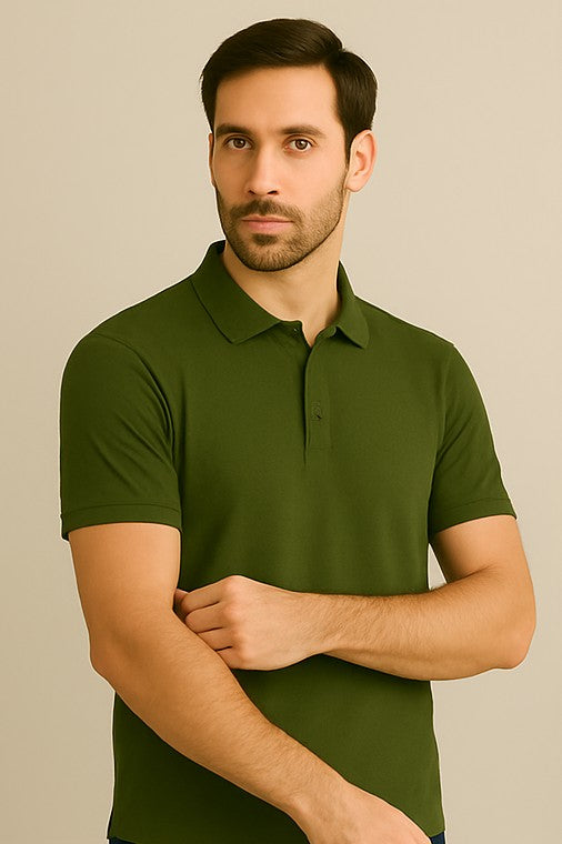 Men’s Solid Polo T-Shirt