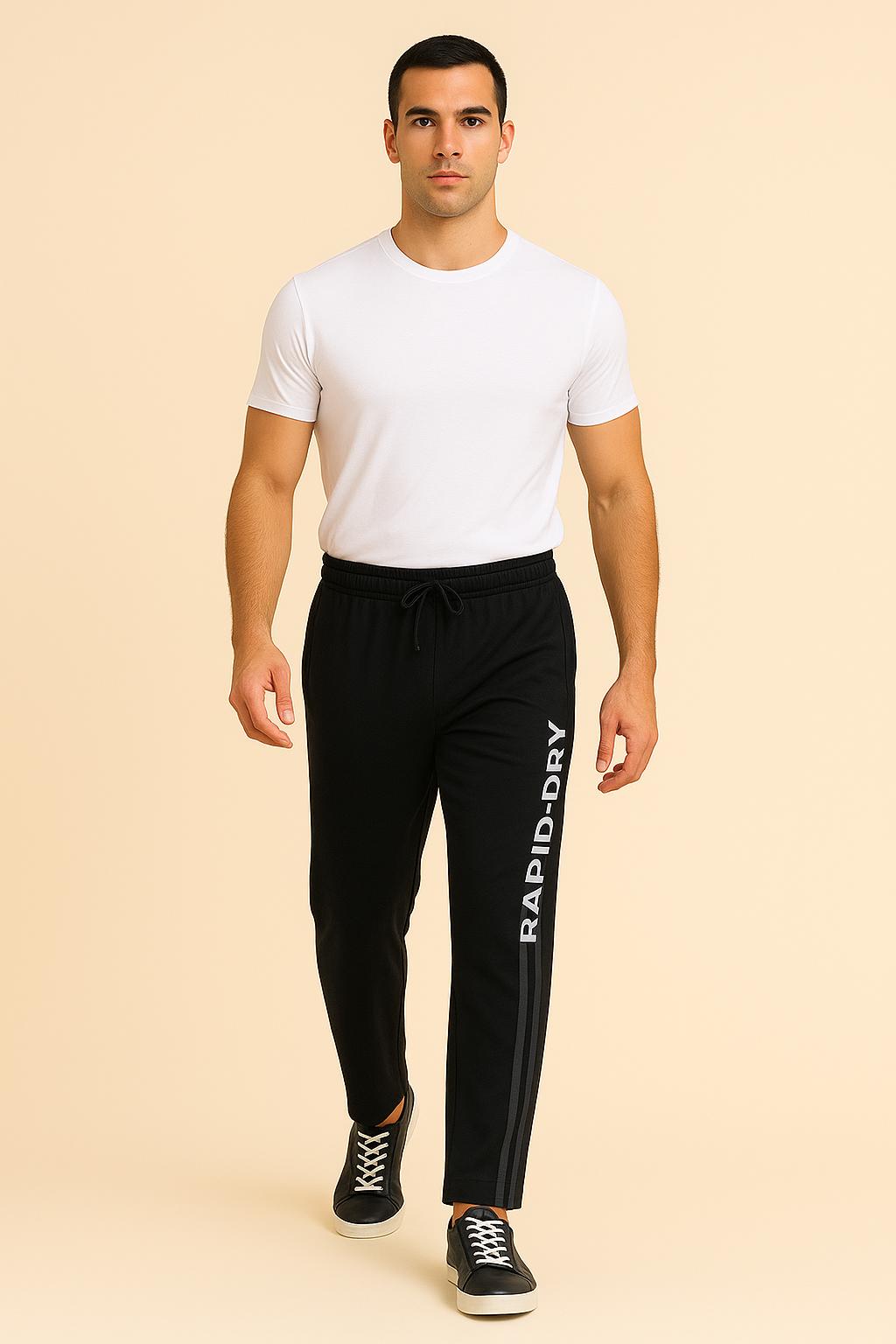 Men’s Rapid-Dry NS Terry Track Pants with 2 Zipper Pockets