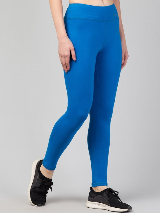Women Solid Royal Blue Slim Fit Leggings