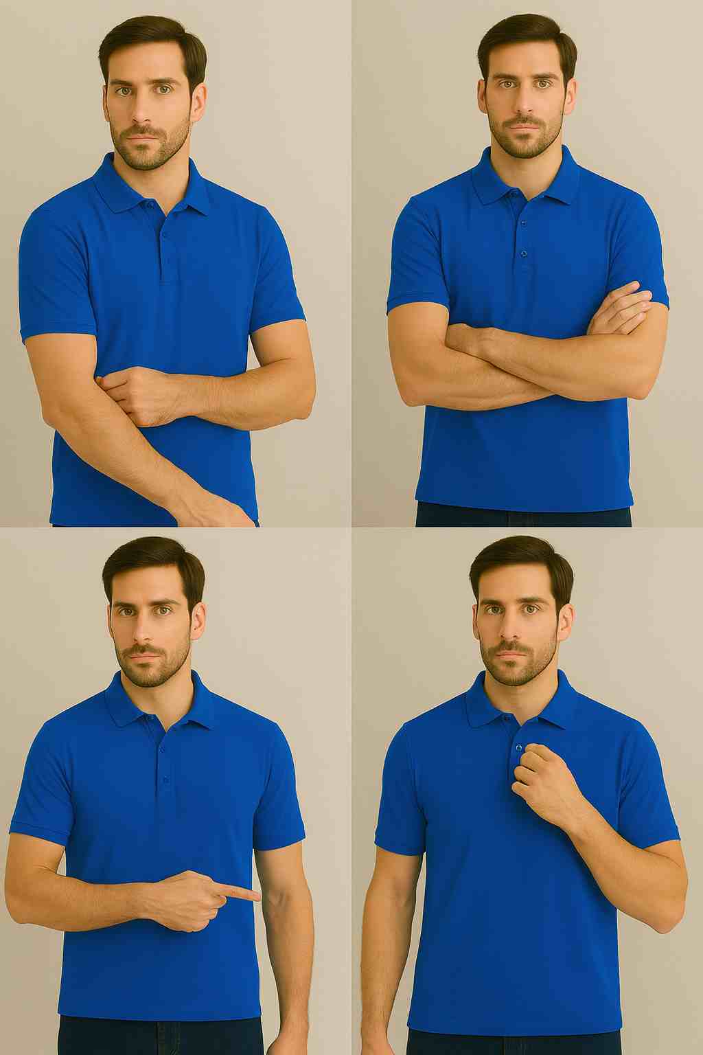 Men’s Solid Polo T-Shirt Royal Blue