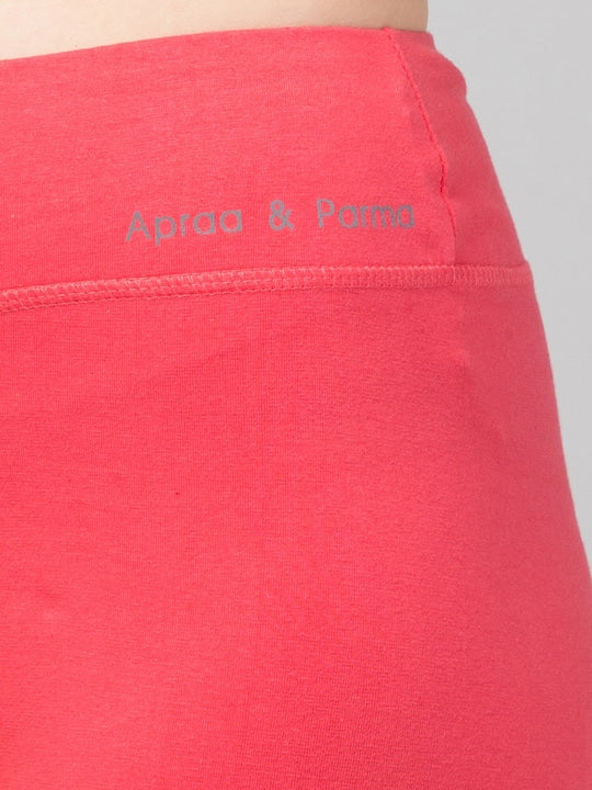 Women Solid Pink Slim Fit Leggings