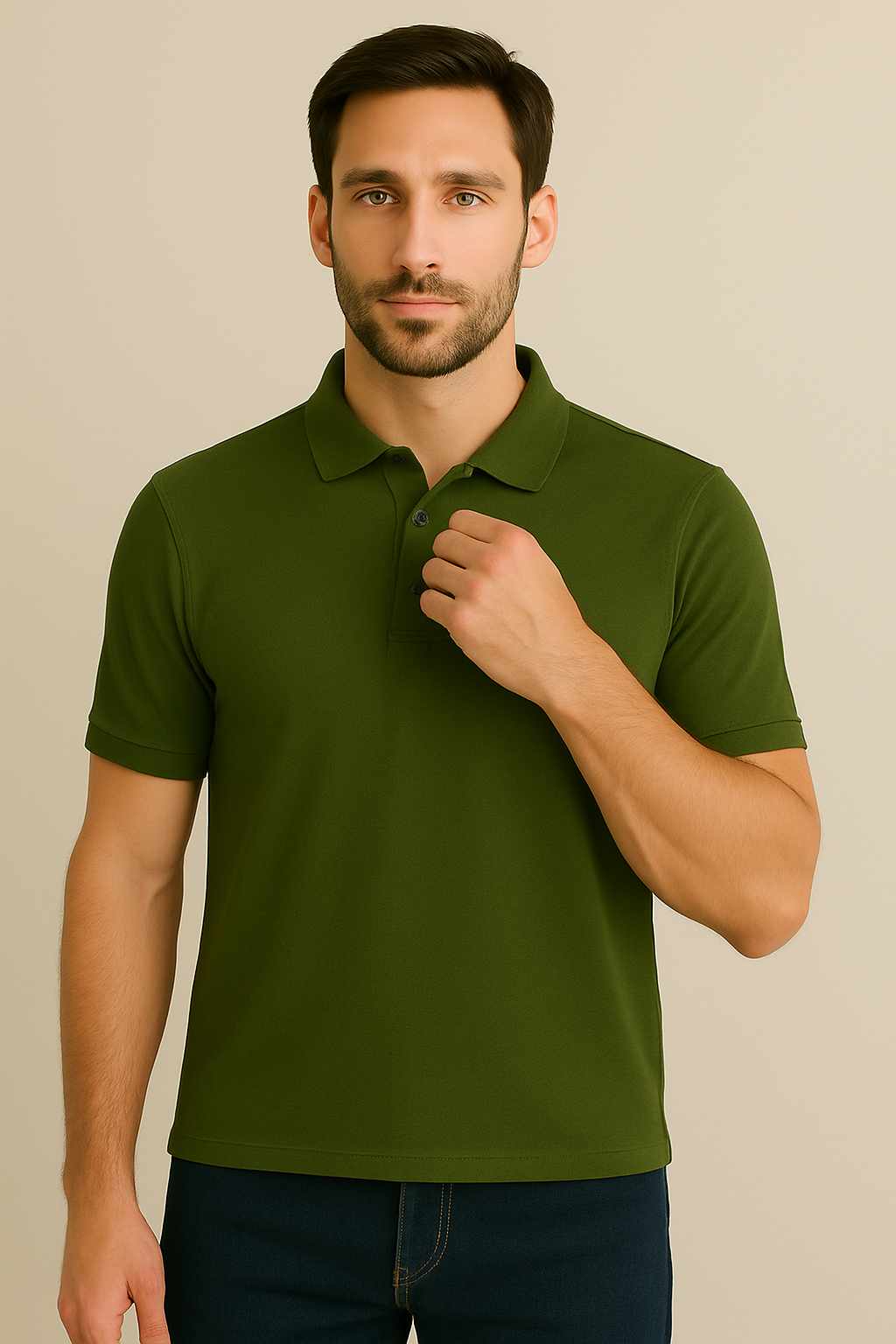 Men’s Solid Polo T-Shirt