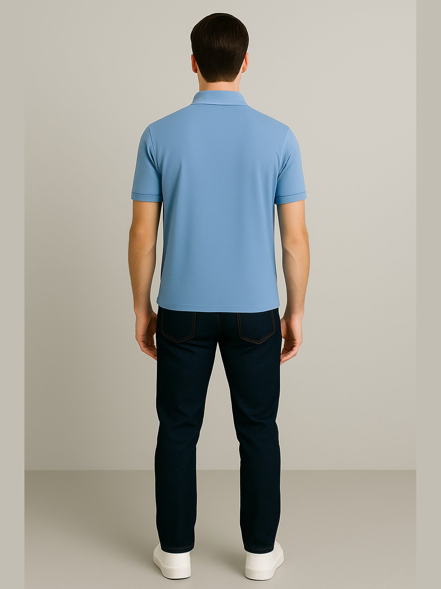 Men’s Quick-Dry Polyester Matty Polo – Sky Blue