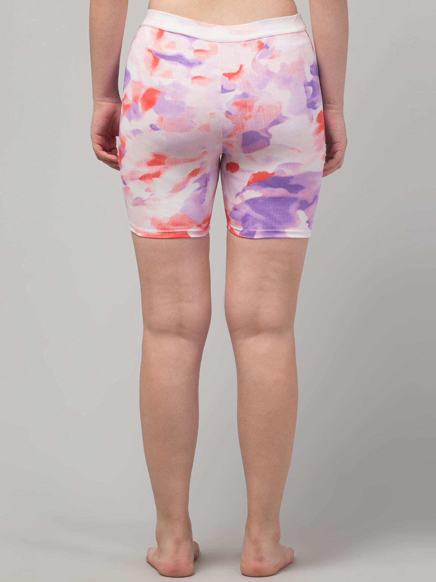 Women’s Quick-Dry Swim Shorts – Nylon-Spandex, Mid-Thigh, Printed