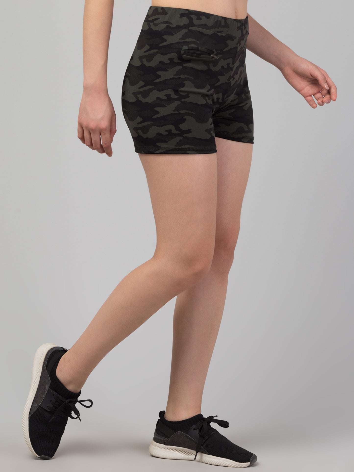 Women Camouflage Printed Sports Shorts