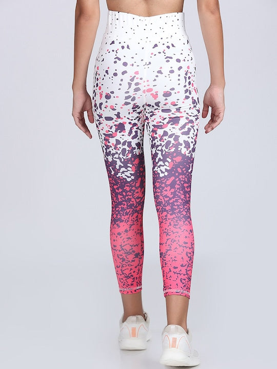 Women Geometric Printed High Waist Dry-Fit Yoga Tights