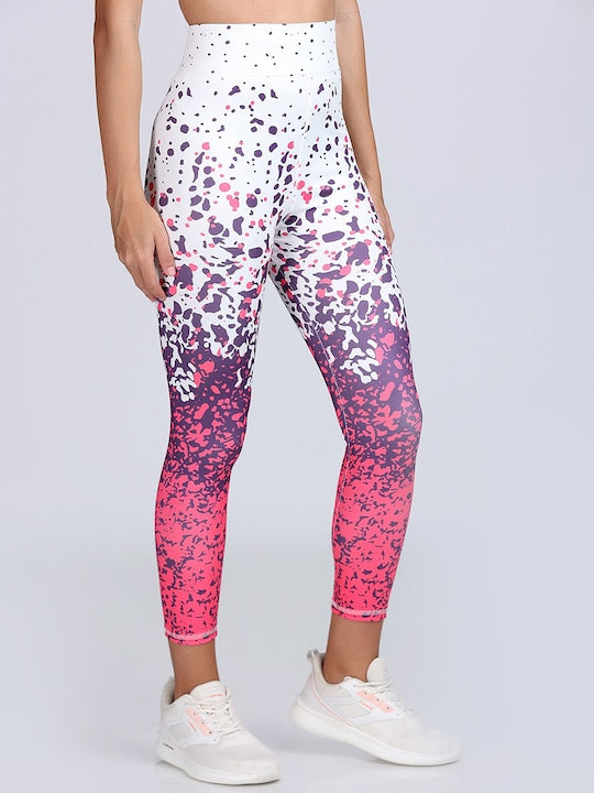 Women Geometric Printed High Waist Dry-Fit Yoga Tights