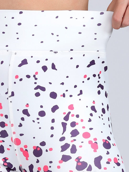 Women Geometric Printed High Waist Dry-Fit Yoga Tights