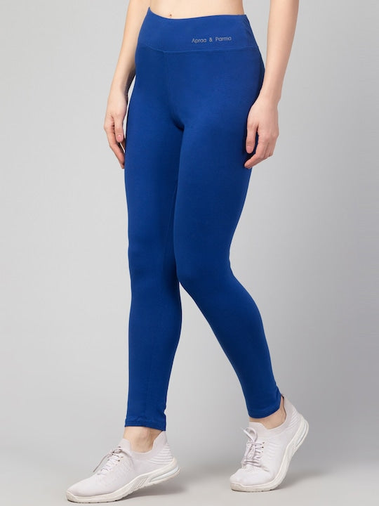 Women Solid High-Rise Ankle Length Tights